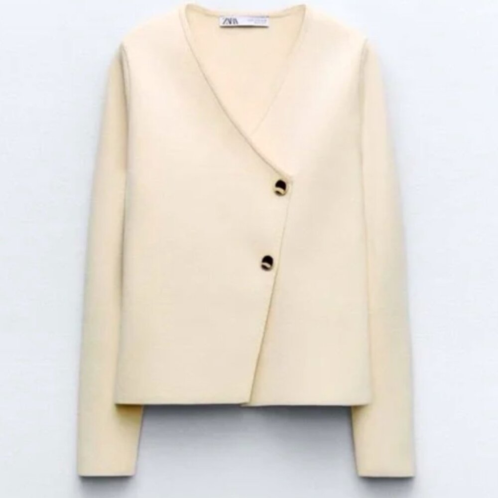 ZARA TAILORED KNIT BLAZER - Large